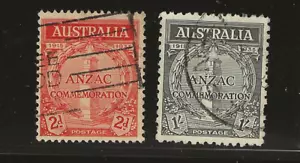 Australia Scott #150-#151 used 1935 Anzacs Landing Commemorative set f/vf - Picture 1 of 2