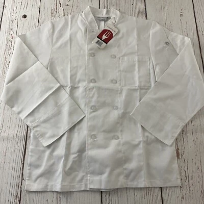 NEW Chef Works Button Front Jacket Men's Medium White - Image 1 of 4