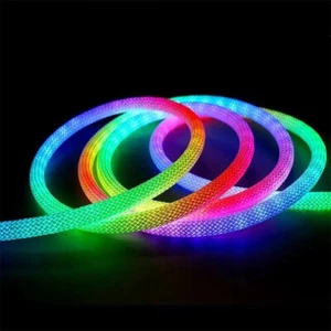 1m 5V 360 Degree Round RGB Neon LED Light Strip Kit Flexible IP67 Outdoor Decor - Picture 1 of 21