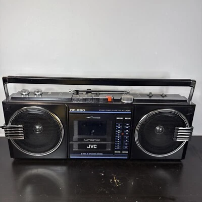 JVC RC-650 Radio Estéreo Cassette Grabadora Reproductor de Cinta Boombox De Colección Japón Raro Foto 1 de 4