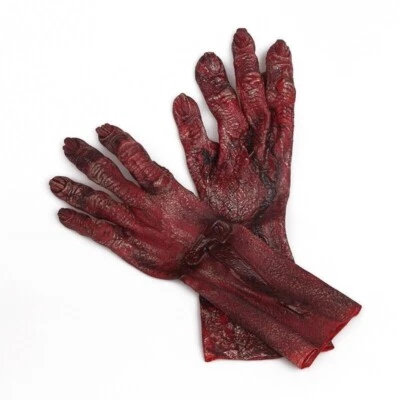 Halloween horror zombie blood gloves cosplay devil gloves makeup party props - Image 1 of 4