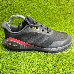 Adidas EQ21 Run Boys Size 4.5Y Black Red Athletic Running Walking Shoes Sneakers - Picture 1 of 11