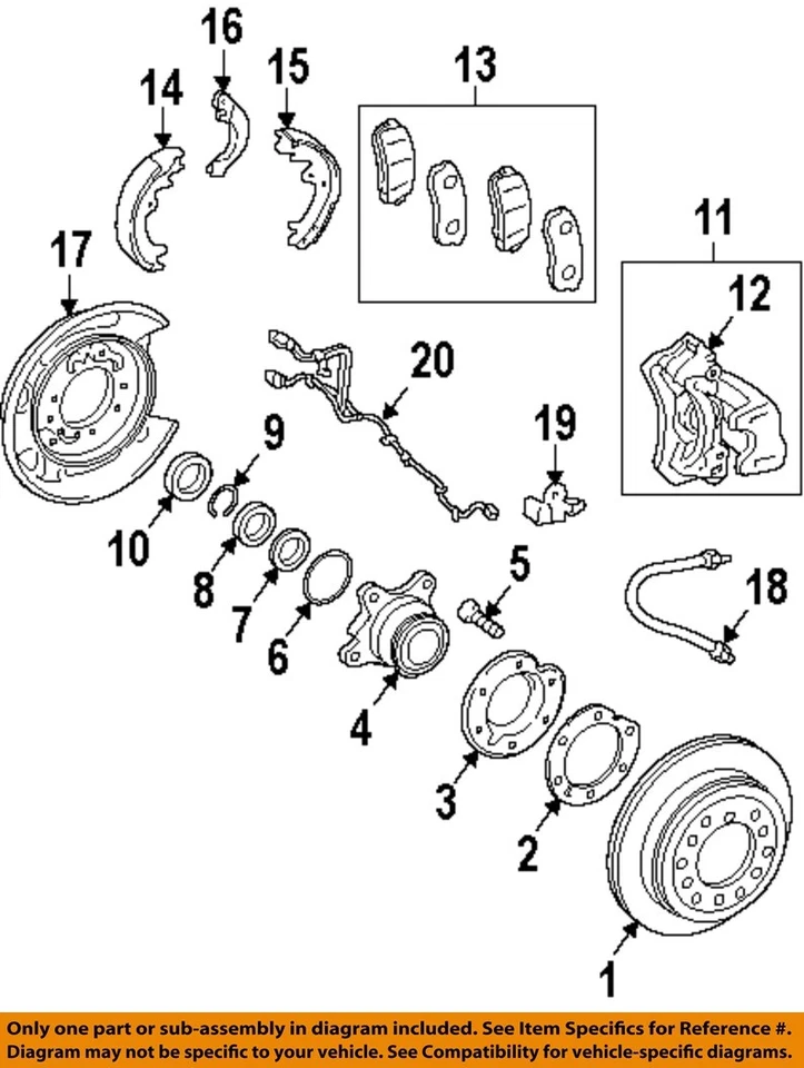 Componentes de freno de suspensión trasera TOYOTA OEM 10-24 4Runner - Rotor 4243160311 Foto 1 de 1