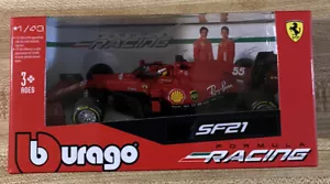 Burago F1 Scuderia Ferrari Team SF21 Carlos Sainz Nummer 55 1/43 Maßstab - Bild 1 von 10