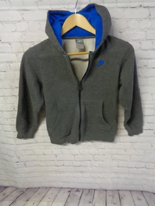 ! Nike Sportswear Kids Boys Full Zip Hoodie Gray Casual Size M (10-12) - Picture 1 of 7
