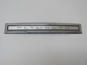Vintage Metal 1965 Plymouth Emblem Badge Name Plate Logo  part# 4229492 Chrome - Picture 1 of 3