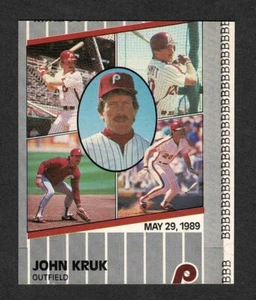 Actualización Fleer 1989 Mike Schmidt, mal cortado con John Kruk en la variedad inferior - Imagen 1 de 3