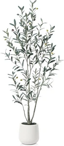 Fopamtri Artificial Olive Tree 150 cm Fake Plants with Lifelike Olive Leaves, Ta - Picture 1 of 3