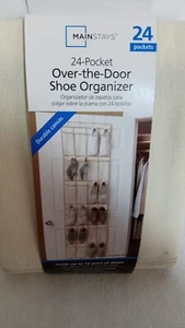 24-Pocket Over-The-Door Shoe Organizer, Durable Canvas, Mainstay's New - Picture 1 of 5