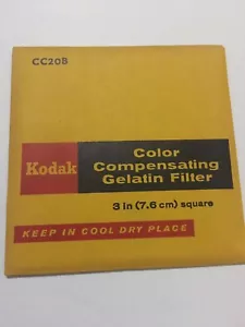 CC20B, 75mm Square Kodak Wratten 3" gelatin filter - Picture 1 of 2