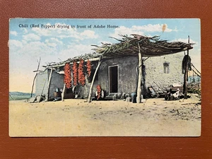 Postal | Destino Nuevo México Casi Nuevo Chile Pimientos Rojos Secado Adobe Home Publicado - Imagen 1 de 2