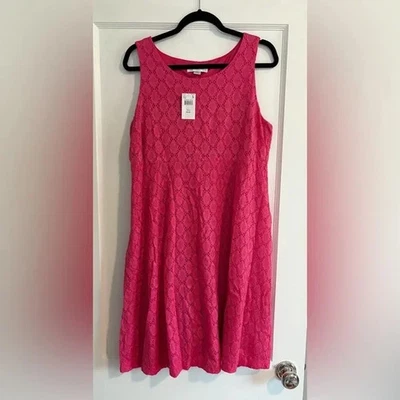 NWT Motherhood Maternity Vibrant Pink Lace Dress Size Large - Image 1 of 4
