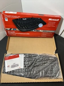 Microsoft Comfort Curve 2000 Keyboard Wired USB Ergonomic Compact Design 1047 - Afbeelding 1 van 10