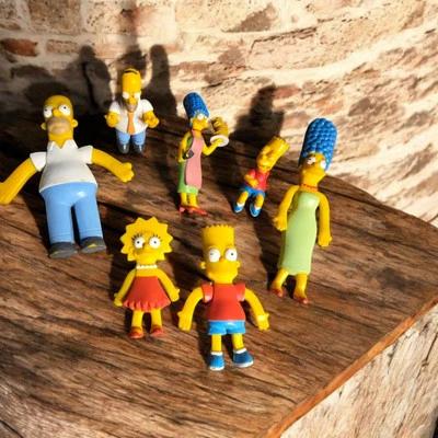 Lot of 7 Simpsons Figurines Toys PVC 2.75"-7"T  Homer Marge Bart Lisa READ - Image 1 of 4