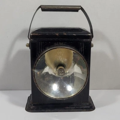 Antique Electric Lantern Rustic Unmarked Untested Used On Railroad - Image 1 of 4