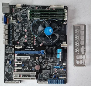 ASUS P9D-C/4L Server Motherboard + Xeon E3-1240 V3 3.40GHz CPU + 32GB RAM Combo - Picture 1 of 6