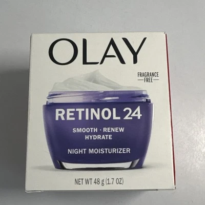 OLAY Regenerist Retinol 24 Night Face Moisturizer 1.7oz FRAGRANCE FREE New Fresh - Image 1 of 4