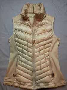 Michael Kors Vest Women’s Size  SMALL GOLD Puffer Down Quilted Gold Zips - Picture 1 of 7