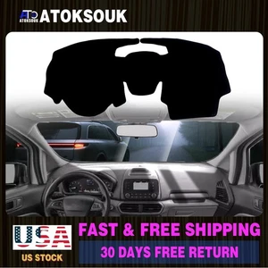 Dash Cover Mat For Ford ECOSPORT 2018-2021 Dashboard Interior Pad Black - Picture 1 of 12