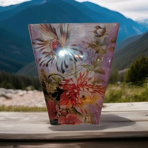 Fringe Studio Flowers Rectangles Vase 9” Tall - Picture 1 of 24