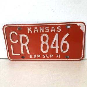 1971 Kansas License Plate R 846 Cowley County CL Collector Man Cave Garage - Picture 1 of 3