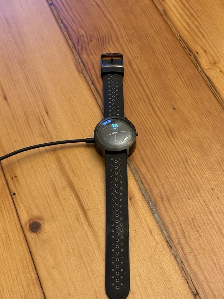 Withings Steel HR Hybrid Smartwatch HWA03B 36mm Black Band - Image 1 of 1