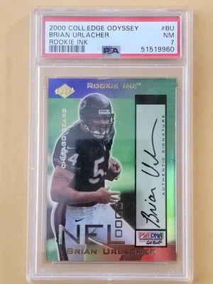 2000 Collectors Edge Odyssey Brian Urlacher Rookie Ink Auto 671/795 PSA 7 - Image 1 of 4