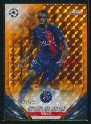 2024-25 Topps Chrome Ousmane Dembele Orange Geometreic 9/25 PSG Ballon d'Or #14 - Image 1 of 2