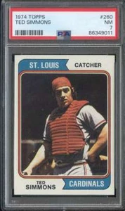 1974 TOPPS #260 TED SIMMONS PSA 7 CARDINALS HOF NICE CENTERED *INVAJ2425 - Bild 1 von 2