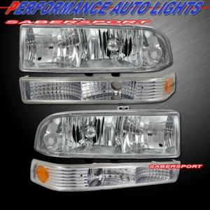 Juego de faros + luces de señal de estacionamiento para Blazer S10 1998-2004 sin luz antiniebla - Imagen 1 de 4