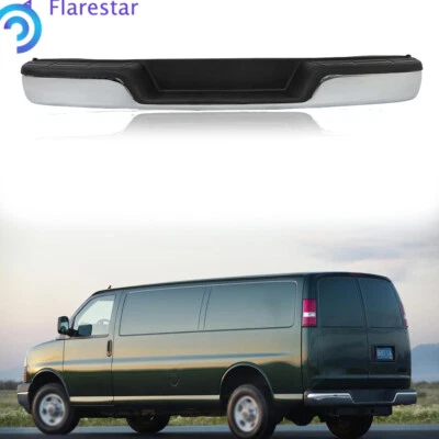 Parachoques trasero cromado 25962249 acero para Chevy Express / GMC Savana 1996-2023 Foto 1 de 4