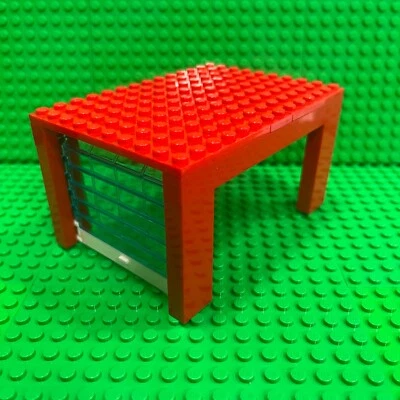 LEGO Garage Roller Door Kit 4217 + 4218 + 4219 + 88393 Red & Trans Light Blue - Image 1 of 4