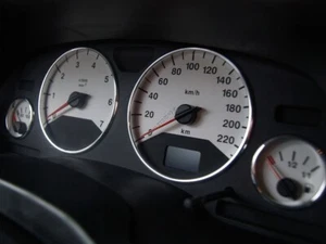 Fits: Opel Zafira 1999-2005 Poliertes Aluminium Tachoringe Tacho Ringe x4 - Picture 1 of 8