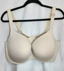 Lane Bryant Cacique 46DDD Nude Smooth Boost Push Up Plunge Bra -NEW - Picture 1 of 5