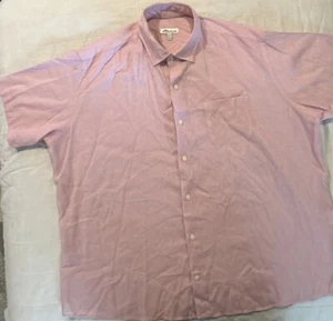 Peter Millar Crown MONROE Linen-Blended Geometric Pink Button Shirt Golf XL - Picture 1 of 8