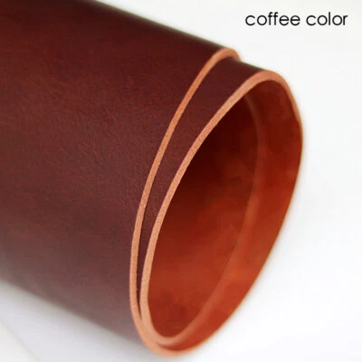 3-4mm Thick Vegetable Tanned Cowhide Genuine Leather Craft Sheath/belt Material - Image 1 of 4