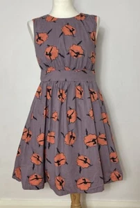 Emily and Fin Lucy Lavender Purple Ballerina Print Dress With Pockets UK 10 - Picture 1 of 16