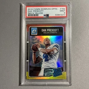 Dak Prescott 2016 Optic Rated Rookie Red Yellow RC #162 PSA 9 Rookie Cowboys - Picture 1 of 4