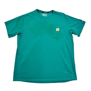 Carhartt Force T-Shirt Green Mens L Relaxed Fit Short Sleeve Cotton/Poly - Picture 1 of 11