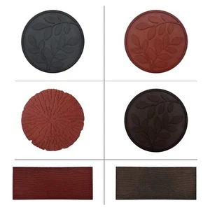 Garden Recycled Stepping Stones Scroll with LEAF design, Rubber hard wearing - Picture 1 of 44