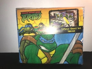 Teenage Mutant Ninja Turtles Mirage Studios 2004 3 -Piece Sheet Set NEW - Picture 1 of 9