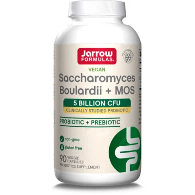 Jarrow Formulas, Saccharomyces Boulardii + MOS, 90 Veg. Capsule - spedizione ... - Immagine 1 di 3