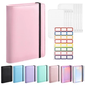 A6 Budget Binder with Cash Envelopes, PU Leather Refillable Notebook Binder, ... - Picture 1 of 7