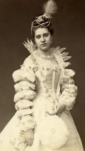 Gräfin Anna Strachwitz Wien altes Atelier Adele Kabinett Karte Foto CC 1869 - Bild 1 von 4