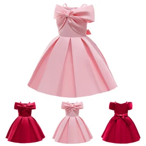 Bridesmaid Flower Kids Girl Tutu Dress Princess Wedding Party Christmas Dresses - Picture 1 of 26