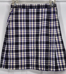 Mills Uniform Company Girls SZ 12 Pleat Skirt Black Yellow Plaid Pocket M022-69 - Picture 1 of 8