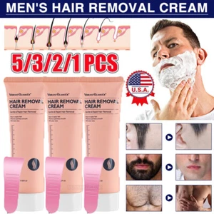 Painless Body Hair Removal Cream Depilatory Men Women Private Bikini Area Pubic - Picture 1 of 21
