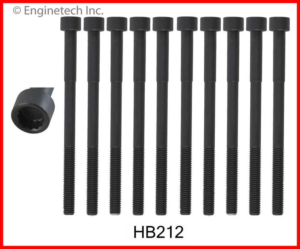 Juego de pernos de culata Enginetech HB212 Toyota 1.8L 2ZZGE 2000 - 2006 Foto 1 de 1