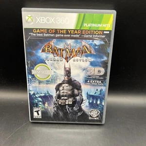 Batman Arkham Asylum Game of the Year Edition (Xbox 360) With Manual - Picture 1 of 4