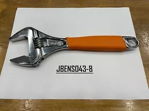 Snap-on Tools NEW ORANGE 10" Soft Grip Wide Mouth Adjustable Wrench ADHW10AO - Foto 1 di 7